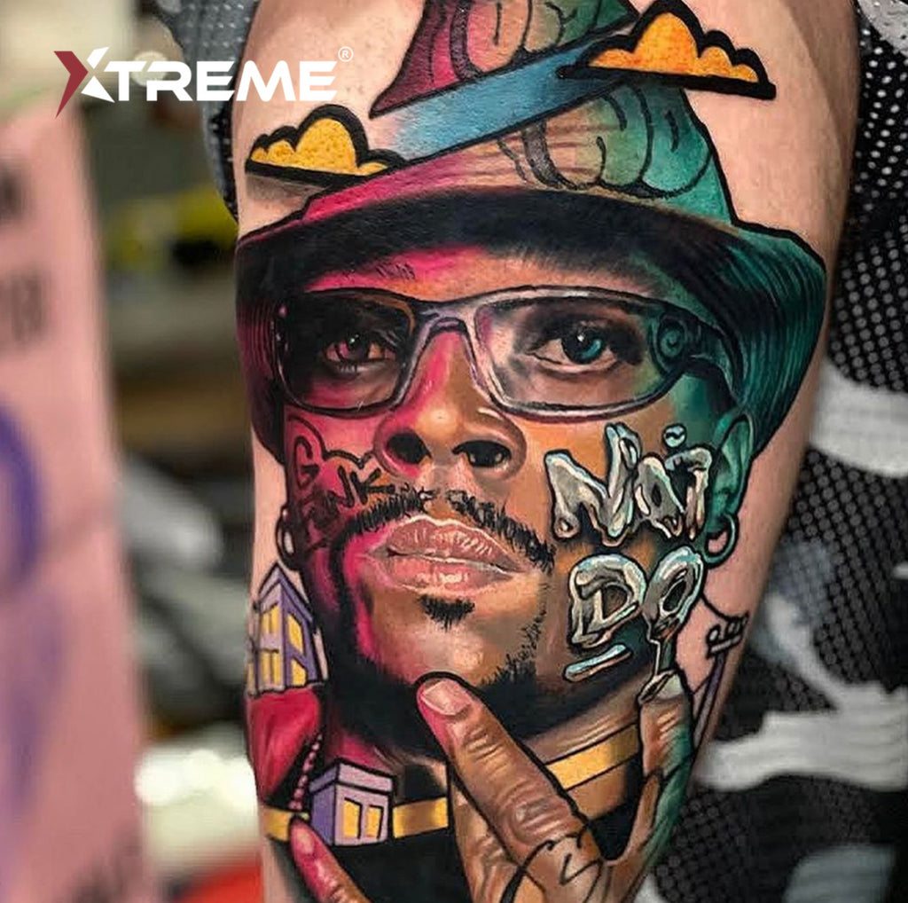 The Art of Trash Polka Tattoos: Expressive and Abstract Designs with Contrasting Elements